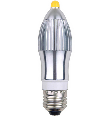 Высокая мощность 7W E14 / E27, 85-265 V AC COB LED свеча лампочки 3 года гарантии